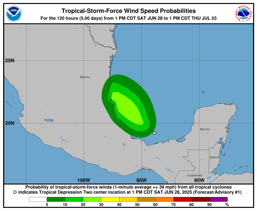 Tuxpan toma medidas preventivas y permanece en alerta por la Depresión Tropical 2