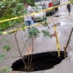 ¡Alerta en la Carretera! Enorme socavón en el tamo Tantoyuca-San Sebastián