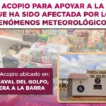 Tuxpan: Fuerza Naval del Golfo invita a la ciudadanía a donar víveres para los damnificados por el huracán Erick