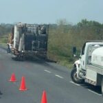 Remolque Petrolero se Incendia en Autopista Tuxpan-Tampico