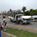 Un hombre prensado y elevados daños materiales tras choque en la Tuxpan-Tampico