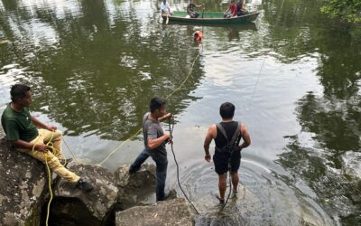 Tantoyuca: Buzos de la Marina rescatan cuerpo de joven ahogado en Laguna de Tametate