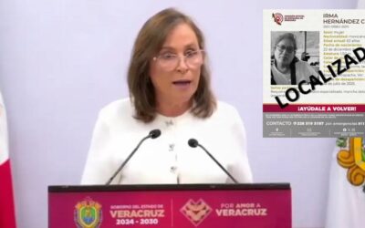 Gobernadora Rocío Nahle: “La violencia en el norte de Veracruz ha disminuido, pero el caso de la maestra Irma no quedará impune”