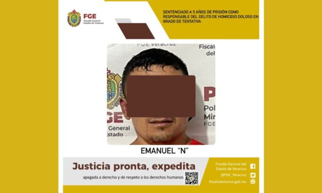 Huayacocotla: 5 años de prisión por  homicidio doloso en grado de tentativa