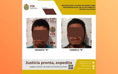 Condenados a 20 años de prisión por homicidio doloso en Huayacocotla