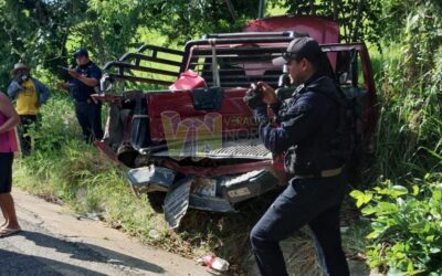 Noticia del choque en el tramo carretero Álamo-Tihuatlán