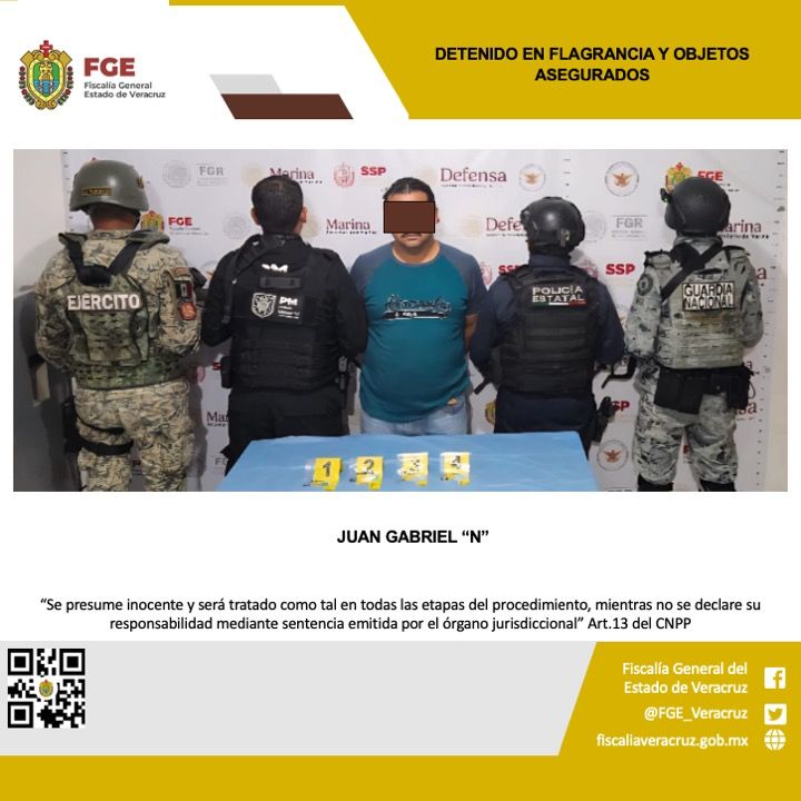 Un detenido y sustancias  ilícitas aseguradas tras cateo en Tantoyuca