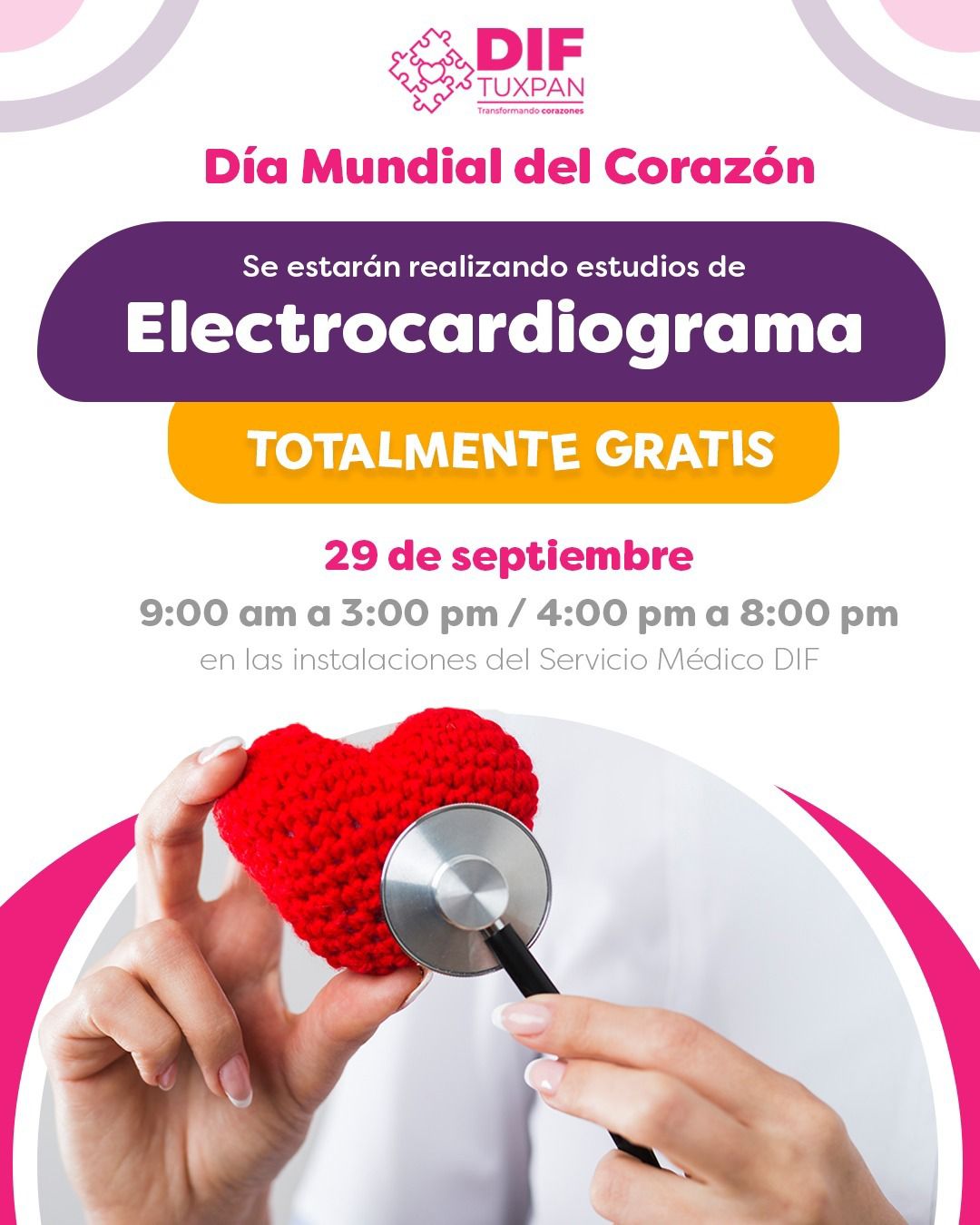 ¡Estudios de electrocardiograma GRATIS, en el DIF Tuxpan!