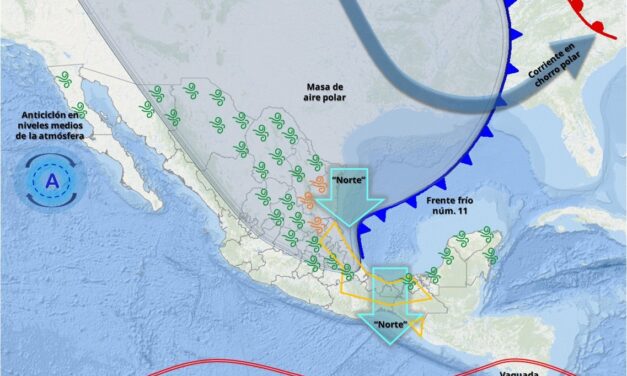 Tuxpan en Alerta Gris por llegada del Frente Frío N° 11, la mañana de este miércoles 29 de octubre