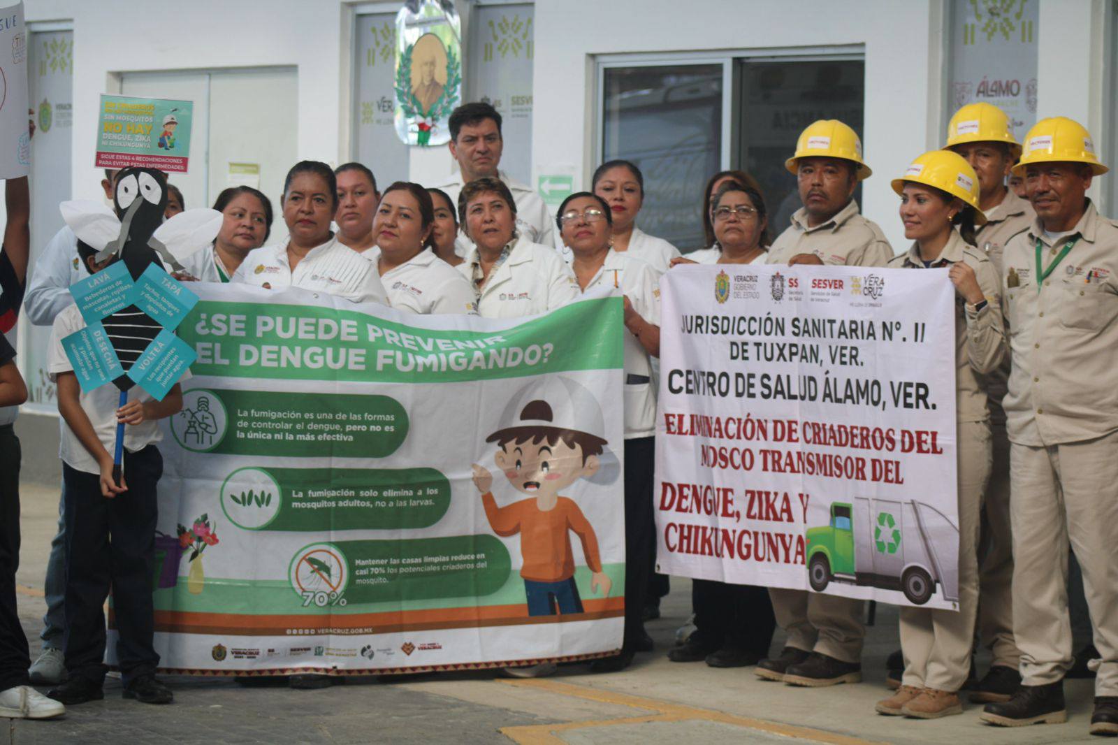 Campaña Estatal contra el Dengue: Álamo Temapache refuerza acciones de prevención