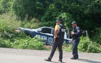 Patrulla estatal sufre accidente en la carretera Tihuatlán-Álamo