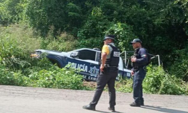 Patrulla estatal sufre accidente en la carretera Tihuatlán-Álamo