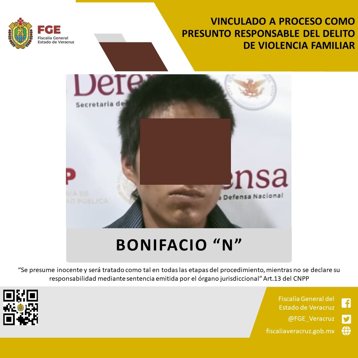 FGE logra vinculación a proceso por violencia familiar en Mecatlán