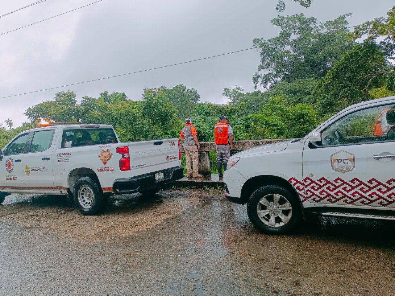 Refuerza PC atención a lluvias con tres Puestos de Comando en Veracruz Norte