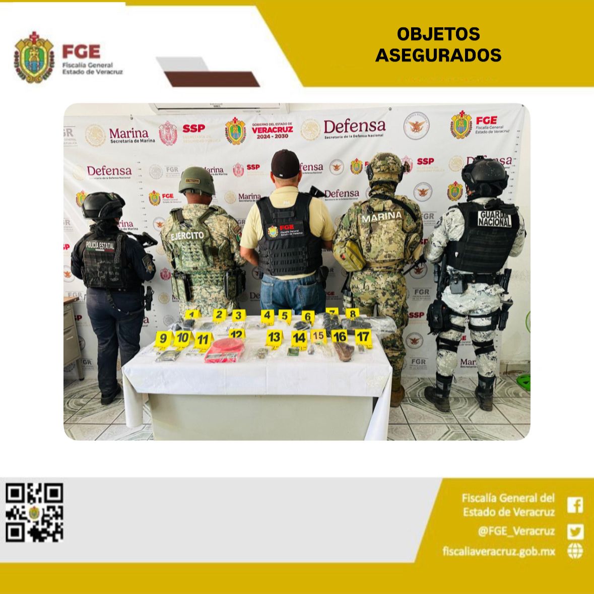 Cateo interinstitucional en El Higo decomisa narcóticos, radios y equipo Táctico