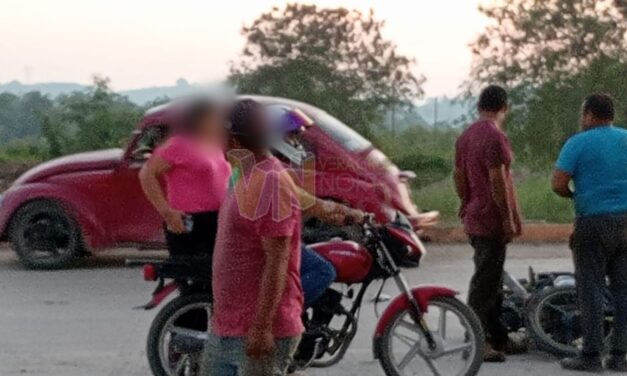 Choque por vuelta en «U» en Álamo: una persona lesionada y daños materiales