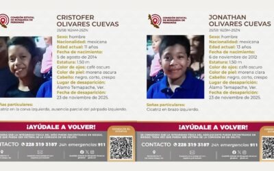 Álamo: Activan ficha de búsqueda tras la desaparición de los hermanos Olivares Cuevas