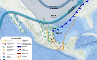Gobierno de Tuxpan recomienda precaución por las lluvias y evento de “Norte” por el paso del Frente Frío 16