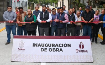 Gobierno de Tuxpan inaugura la pavimentación con concreto hidráulico de la calle Venezuela