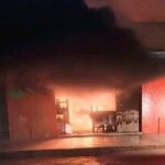 Álamo: Incendio consume por completo local de comida en el Mercado «Miguel Hidalgo»
