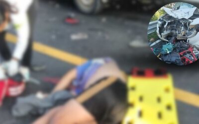Muere joven pareja de motociclistas en la carretera Gutiérrez Zamora–Tecolutla